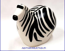 ARABIA, Zebra-hahmo WWF-sarja, Design: Lillemor Mannerheim-Klingspor,Leveys n.15,5 cm ja korkeus n. 14,5 cm 1 kpl,195€/kpl ( Tuote nro / Item #101Z )