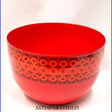 FINEL EMALI, Kehr� - emali salaattikulho, Design: Esteri Tomula,Tuotannossa 1960-70 luku,Kuntokuvaus  k�yt�n j�lki�,Halkaisija n. 21cm,Korkeus n.14 cm, 1 kpl,139� /kpl ( Tuote nro / Item #115N )