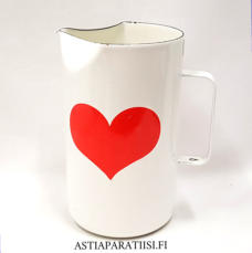 ARABIA FINEL EMALI, Syd�n kaadin,noin 1,5 Ltr,Design:Kaj Franck (malli), Gunvor Olin-Gr�nqvist (koriste),Tuotannossa 1960-70 luku,Kuntokuvaus k�yt�n j�lki� "Muutama pintanaarmut",Halkaisija n. 12 cm,Korkeus n.19 cm, 0 kpl,( Tuote nro / Item #149N)