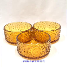 RIIHIM�EN LASI, Grapponia J�lkiruokamalja / tarjoilukulho,Design: Nanny Still,Valmistettu 1969-75-luku,halkaisija n. 8 cm, Korkeus n 5 cm ,2 kpl. 25�/kpl,.( Tuote nro / Item #127LJ )