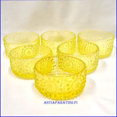 RIIHIM�EN LASI, Grapponia J�lkiruokamalja / tarjoilukulho,Design: Nanny Still,Valmistettu 1969-75-luku,halkaisija n. 8 cm, Korkeus n 5 cm ,2 kpl. 24�/kpl,.( Tuote nro / Item #128LJ )