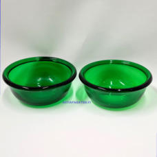 NUUTAJ�RVI LASI ,"Luna" iso J�lkiruokamalja / tarjoilukulho, Design:Kaj Franck, halkaisija n. 15 cm, Korkeus n. 6 cm , 3kpl. 34�/kpl.( Tuote nro / Item #150LJ )