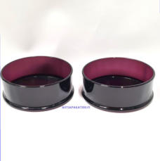 KUMELAN LASI, J�lkiruokamalja / tarjoilukulho, Design:Olavi Ruottinen, halkaisija n. 13 cm, Korkeus n. 5 cm , 2kpl. 24�/kpl.( Tuote nro / Item #158LJ )