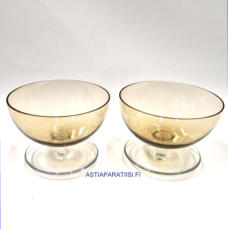 NUUTAJ�RVI LASI ,J�lkiruokamalja / tarjoilukulho, Design:Saara Hopea, halkaisija n. 11 cm, Korkeus n. 8,5 cm , 2kpl. 45�/kpl( Tuote nro / Item #167LJ )