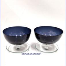 NUUTAJ�RVI LASI ,J�lkiruokamalja / tarjoilukulho, Design:Saara Hopea, halkaisija n. 11 cm, Korkeus n. 8,5 cm , 2kpl. 48�/kpl( Tuote nro / Item #168LJ )