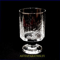 IITTALA,Kalinka jalallinen kirkas lasi, Design:Timo Sarpaneva,Tuotannossa: 1978-luku ,Korkeus n.11,5 cm, halkaisija n.7 cm, 1 kpl,15 � /kpl ( Tuote nro / Item #157J )