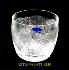 NUUTAJ�RVI / IITTALA,Pioni sarja,juomalasi,Design: Oiva Toikka,Tuotannossa: 1979- luku ,Korkeus n.7,2 cm, suuaukon halkaisija n.7,8 cm, 0 kpl,( Tuote nro / Item #168J )