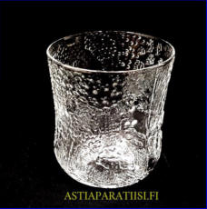 NUUTAJ�RVI, Fauna kirkas juomalasi ,Design: Oiva Toikka,Tuotannossa: 1970 ,Korkeus n.8,2 cm, halkaisija n.7,3 cm,0 kpl,( Tuote nro / Item #171J )