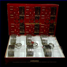 IITTALA, " Tsaikka " kirkas  teelasi alkuper�ispakkaus 23 cl,Design:Timo Sarpaneva, Tuotannossa 1957,Korkeus n.8 cm ,halkaisija n. 6,7 cm, 6 kpl,75 � yht.( Tuote nro / Item #316J )