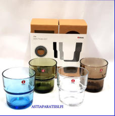 IITTALA,Ote juomalasit 25cl,Design:Aleksi Per�l� 2007,Pakettia 4kpl. uutta lasia alkuper�ispakkauksessa,Korkeus n.8,5 cm, halkaisija n.8 cm,4 kpl,85 �/yht.( Tuote nro / Item #331J )