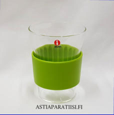 IITTALA, HotCool lasi, teelasi, juomalasi, gl�gilasi vihre� v�ri,Design:Bj�rn Dahlstr�m,Suunniteltu 2003,Korkeus n. 11 cm , Halkaisija n.8 cm,5 kpl,14 �/kpl.( Tuote nro / Item #342J )