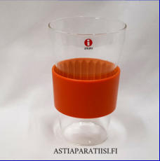 IITTALA, HotCool lasi, teelasi, juomalasi, gl�gilasi oranssi v�ri,Design:Bj�rn Dahlstr�m,Suunniteltu 2003,Korkeus n. 13,5 cm , Halkaisija n.8,2 cm,1 kpl,18 �/kpl.( Tuote nro / Item #343J )