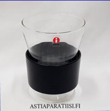 IITTALA, HotCool lasi, teelasi, juomalasi, gl�gilasi musta v�ri,Design:Bj�rn Dahlstr�m,Suunniteltu 2003,Korkeus n. 11 cm , Halkaisija n.8 cm,1 kpl,16 �/kpl.( Tuote nro / Item #344J )