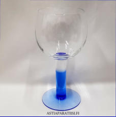 IITTALA,Mondo Suuri aromilasi / Viinipokaali,Sininen, kirkas ,Design:Kerttu Nurminen,Suunniteltu:1988-2008,Korkeus n.23 cm , Halkaisija n.10 cm,2 kpl,74 �/kpl,( Tuote nro / Item #378J )