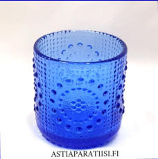 RIIHIM�EN LASI,Grapponia sininen juomalasi,Design:Nanny Still,Suunniteltu:1971-1975,Korkeus n.7,5 cm , Halkaisija n.6,5 cm,11 kpl,28 �/kpl,( Tuote nro / Item #381J )