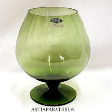 NUUTAJ�RVI, Aromilasi oliivinvihre� v�ri, Design:Saara Hopea,Suunniteltu: 1955,Korkeus n.15,5 cm , Halkaisija n. 8 cm,1 kpl,55 �/kpl( Tuote nro / Item #385J )