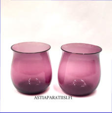 OY KUMELA,Aromilasi lila v�ri,Design:Sirkku Kumela-Lehtonen,Suunniteltu:1964-76,Korkeus n.7 cm , Halkaisija n.5,7 cm,5 kpl,19 �/kpl ( Tuote nro / Item #389J )