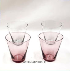 NUUTAJ�RVI, Kartio lasi  2744 eri v�rej�,Design:Kaj Franck,Suunniteltu:1953-1976,Korkeus n.7 cm , Halkaisija n. 6 cm,2kpl,28�/kpl,( Tuote nro / Item #388J )