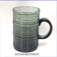 NUUTAJ�RVI,Rustica 1771 tuoppi harmaan v�ri.Design:Kaj Franck,Suunniteltu: 1963,Korkeus n.11,5 cm , Halkaisija n.7,2 cm,2 kpl,28/kpl,( Tuote nro / Item #394J )