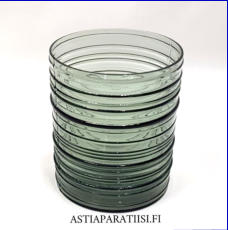 NUUTAJ�RVI,Rustica juomalasi  harmaan v�ri.Design:Kaj Franck,Suunniteltu: 1963,Korkeus n.7,5 cm , Halkaisija n.8,2 cm,5 kpl,20�/kpl ( Tuote nro / Item #395J )