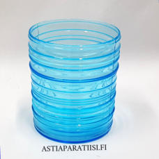 NUUTAJ�RVI,Rustica juomalasi  turkoosi v�ri.Design:Kaj Franck,Suunniteltu: 1963,Korkeus n.7,5 cm , Halkaisija n.8,2 cm, 9 kpl,20� /kpl, ( Tuote nro / Item #396J )