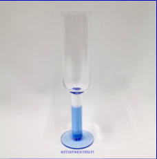 IITTALA,"Mondo" sininen Juomalasi,Kuohuviinilasi / shamppanjalasi,Design:Kerttu Nurminen, Tuotannossa: 1998-2008, Korkeus n.22,5 cm , Halkaisija n.4,5 cm, 6 kpl,38�/kpl,( Tuote nro / Item #459J )