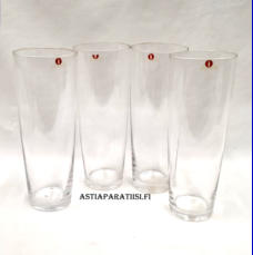 IITTALA,mehulasi 2204 kirkas lasia,Design:Tapio Wirkkala,Suunniteltu:1956-1969,Korkeus n. 17,5 cm , Halkaisija n.6,5 cm,4 kpl,24 �/kpl.tai 70 �/yht.( Tuote nro / Item #567J )