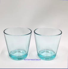 IITTALA,Kartio juomalasi  vaaleanvihre�,Design:Kaj Franck, Korkeus n.8 cm , Halkaisija n.8 cm, 2 kpl,20�/kpl .( Tuote nro / Item #594J )