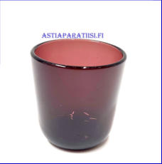 NUUTAJ�RVI, Puristelasi 5023,tumman lila,Design:Kaj Franck,Suunniteltu: 1954-luku,Korkeus n.8 cm , Halkaisija n.7,4 cm, 1 kpl,22 � /kpl,( Tuote nro / Item #599J )