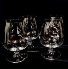 IITTALA, Avec konjakkilasi / aromilasi,Design:Valto Kokko,Suunniteltu: 1974,Korkeus n.12 cm , Halkaisija n. 5,5 cm,4 kpl,22 �/kpl( Tuote nro / Item #573J )