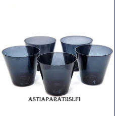 NUUTAJ�RVI,Kimara lasi 2744 Mustikan sininen,Design:Kaj Franck, valmistettu 1953 - 1967 v�lisen� aikana,Korkeus n.7 cm , Halkaisija n.7 cm, 4 kpl ,35�/kpl,( Tuote nro / Item #563J )