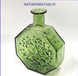RIIHIM�EN LASI ,Stella Polaris koristepullo, vihre� v�ri ,Design:Nanny Still,1975-76-luku,Korkeus,n. 19 cm, halkaisija,n. 14,5 cm.,1kpl,165� ( Tuote nro / Item # 122K)