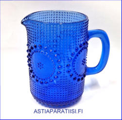 RIIHIM�EN LASI ,grapponia kaadin 1 l,sininen v�ri,Design:Nanny Still,1970-75-luku,Korkeus,n. 16 cm, halkaisija,n. 10,5 cm,1kpl,135� ( Tuote nro / Item # 137K)