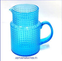 NUUTAJ�RVI ,"Ruuturitari" Kaadin sininen v�ri,Design:Kaj Franck,1960-70-luku,Korkeus,n. 16 cm, halkaisija,n. 11 cm.,0kpl, ( Tuote nro / Item # 116K)