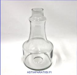NUUTAJRVI,kukkopullo karahvi, vaaleanharmaa ilman korkki,Korkeus,n. 21,5 cm, halkaisija,n.12 cm,0kpl,( Tuote nro / Item # 168K)