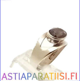 FINNISH DESIGN ,Vintage Hopea sormus savukvartsi kivi,Kunnassalo Tauno,Vuodelta 1967, hopeaa Pitoisuus 813,Kunto: hyv�,175 mm,hinta 120,� (sis. alv) (Tuote nro Item 130DK)