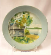 Arabian k�sinmaalattu lautanen m�kki aiheinen,halkaisija n.23 cm,1 kpl,20�/kpl