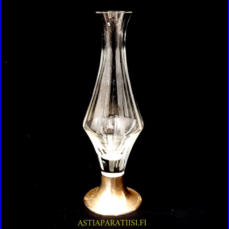 Turun hopea kristallimaljakko Hopeajalka jossa kaiverrus,  Ilvesajo  62,Korkeus,n.24 cm,halkaisija,n. 7,5 cm,1kpl,85/kpl ( Tuote nro / Item #113KR )