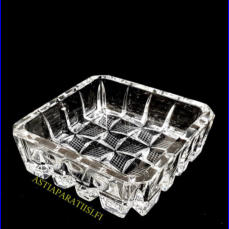 Kristalli Tarjoilulautanen,Korkeus,n. 4,5 cm,halkaisija,n. 14x14 cm,1kpl,45/kpl ( Tuote nro / Item #125KR )