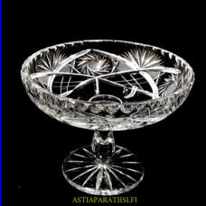 RIIHIMEN LASI, Jalallinen kristallimalja / hedelmkulho,Korkeus,n.15 cm,halkaisija,n.20cm,1kpl,185/kpl ( Tuote nro / Item #127KR )