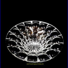 Kristalli kulho/kristallimalja  puhallettua kristallia 1920-luku,Korkeus,n. 9,5 cm,halkaisija,n. 30,5 cm,1kpl,75/kpl ( Tuote nro / Item #142KR )