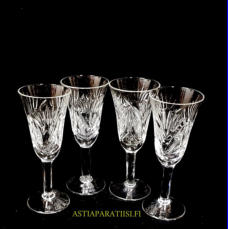 Kristalliset samppanjalasit, Korkeus,n. 14,2 cm,halkaisija,n.5,8 cm, 2 kpl, 18/kpl ( Tuote nro / Item #148KR )