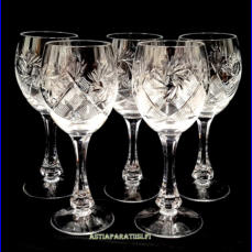Kristallinen viinilasi, Korkeus,n. 18,5 cm,halkaisija,n. 6 cm, 5 kpl, 25/kpl ( Tuote nro / Item #166KR )