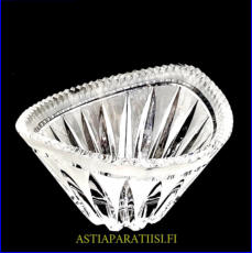 Kristalli kulho/kristallimalja,Korkeus,n. 9,8 cm,halkaisija,n. 17,5 x 15,5 cm,1kpl,60/kpl ( Tuote nro / Item #133KR )