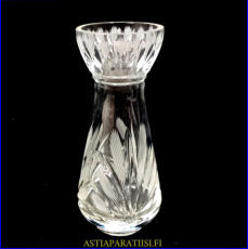 Ksinhiottu kristallimaljakko,Korkeus,n. 18 cm,halkaisija,n. 7cm,1kpl,60/kpl ( Tuote nro / Item #134KR )