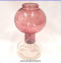 RIIHIMÄEN LASI, kynttilälyhty 2158 Violetti väri, Design:Nanny Still,1967-1969-luku, Korkeus n. 23,8 cm,halkaisija n.14,5 cm, 0 kpl, ( Tuote nro / Item #103C )