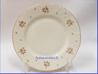 ARABIA,Kultaleimakoriste Sippa pullalautanen / leiplautanen,Design:Svea Granlund,lautanen halkaisija n.17,5 cm, Suunniteltu  vuonna 1952-1954, 7 kpl,18/ kpl ( Tuote nro 169PL )