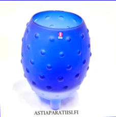 IITTALA,Major lasimaljakko sininen, Design:Tiina Nordström,Valmistettu:1997-luku,Korkeus n.18,5 cm, halkaisija n.18,5 cm ,1 kpl,87€ /kpl ( Tuote nro / Item #132MA )