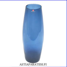 ITTALA, 2790  sininen lasimaljakko,Design:Tapio Wirkkala,tuotannossa 1956-1969-luku,Korkeus n.23,5 cm, halkaisija n.6 cm,1 kpl,128 /kpl ( Tuote nro / Item #191MA )