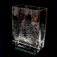 IITTALA, Kuusi Lasimaljakko , Design:Jorma Vennola, k�yt�n j�lki� yl�reunassa,Korkeus n. 19 cm, halkaisija n.14 cm x 7 cm,1 kpl,120�/kpl( Tuote nro / Item #341MA)